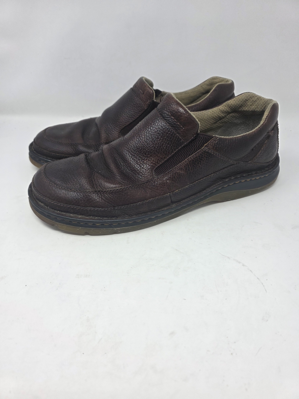 Dr. Martens 11193 Brown Leather Slip On Loafers Mens Size 14 Comfort Shoes